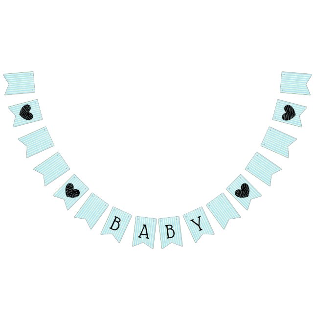 Green and Blue Baby Shower Garland Banner (All)