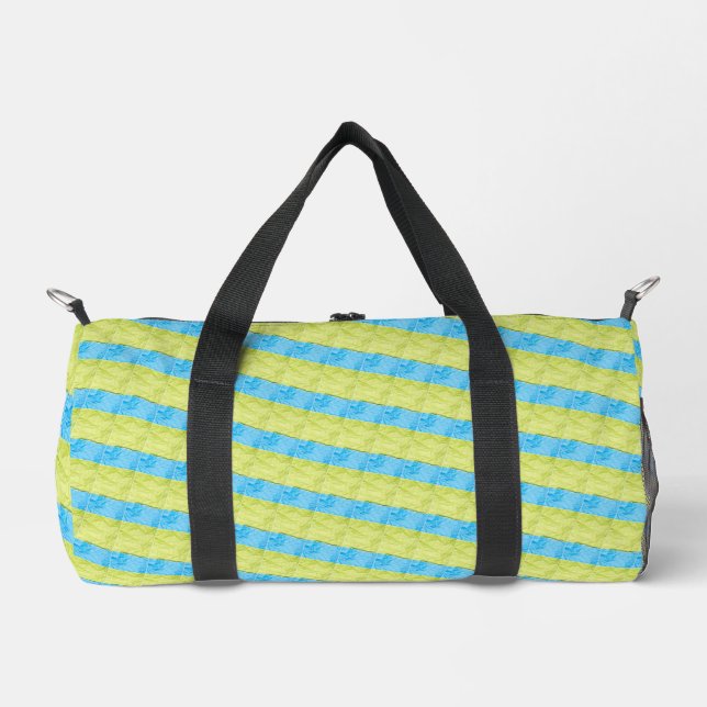 green and blue blocks duffle bag (Front)
