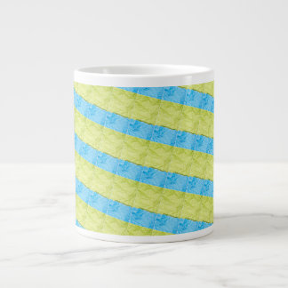 green and blue blocks large coffee mug