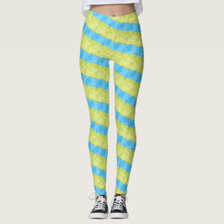 green and blue blocks leggings