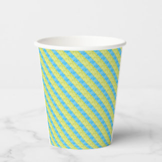 green and blue blocks paper cups