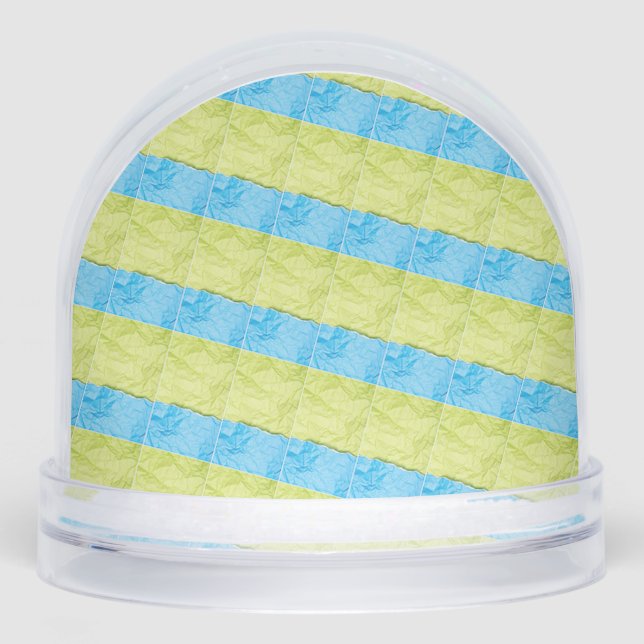 green and blue blocks snowglobe (Front)