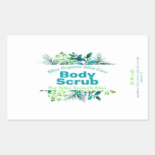 Green And Blue Body Scrub Labels