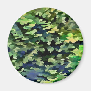 Green and Blue Camouflage Pattern Magnet