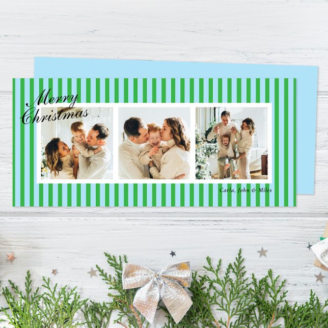 Green and Blue Chic Vertical Stripes 3 Photo (Creator Uploaded)