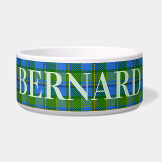 Green and Blue Classic Plaid Personalised Dog