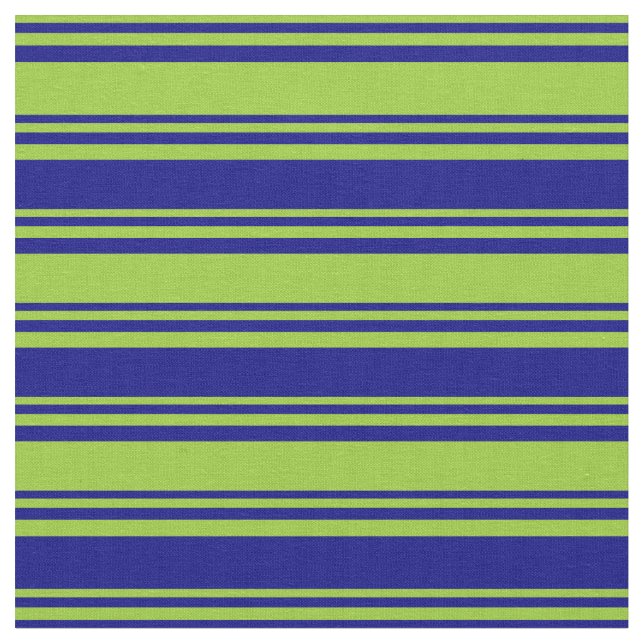 Green and Blue Coloured Striped/Lined Pattern Fabric (Close Up)