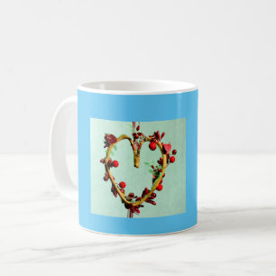 Green and Blue Colourful Mother's Day Heart  Coffee Mug