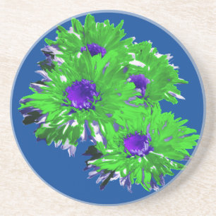 Green And Blue Daisies, Coaster