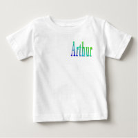 Green And Blue Designed Arthur Name,
