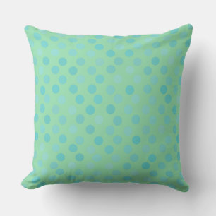 green and blue dots cushion