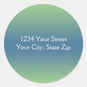 Green and Blue Envelope Seal with Address