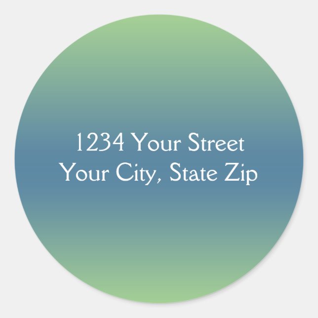 Green and Blue Envelope Seal with Address (Front)