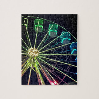 Green and blue Ferris wheel Jigsaw Puzzle
