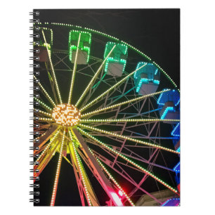 Green and blue Ferris wheel Notebook