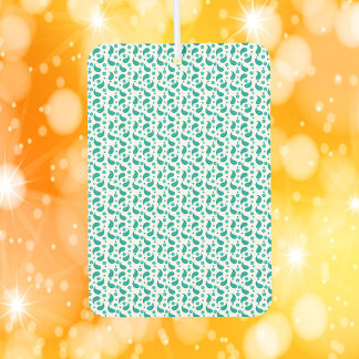 Green and Blue Floral Paisley Boho Car Air Freshener