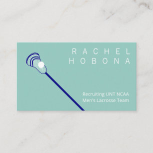Green and Blue Lacrosse Business Card