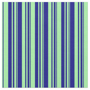 Green and Blue Lines Fabric