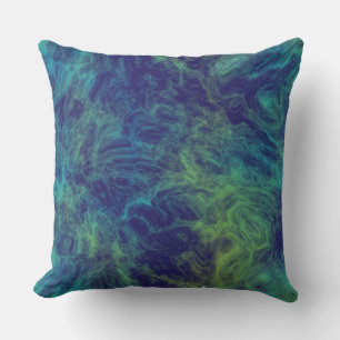 green and blue Marble abstract Cushion