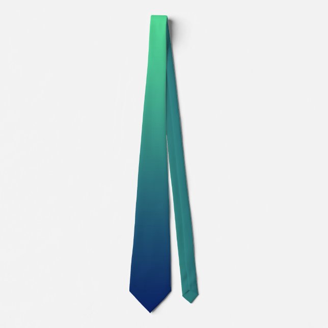 Green and blue ombre tie (Front)