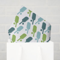 Green and Blue Pickleball Patterned