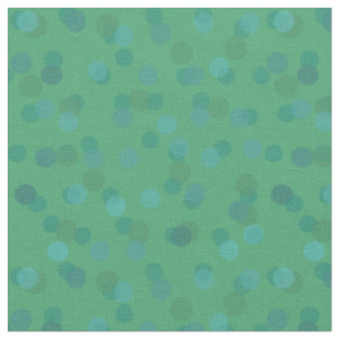 Green and blue polka dots fabric
