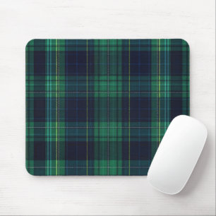Green and Blue Scottish Tartan Plaid Mouse Mat