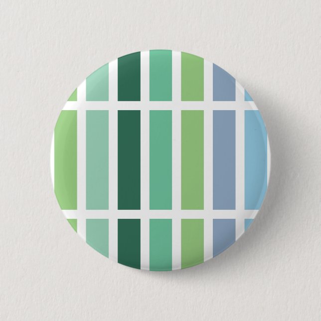 Green and Blue Stripes 6 Cm Round Badge (Front)