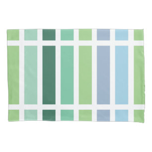 Green and Blue Stripes Pillowcase