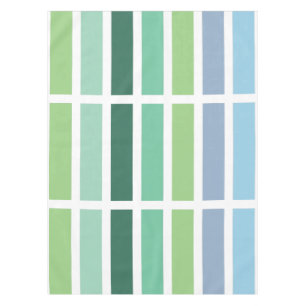 Green and Blue Stripes Tablecloth