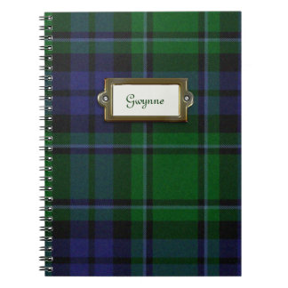 Green and Blue Tartan Plaid Notebook