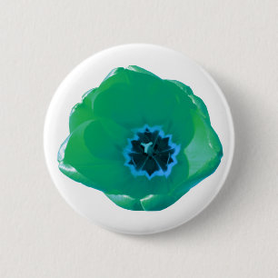 Green and Blue Tulip Button
