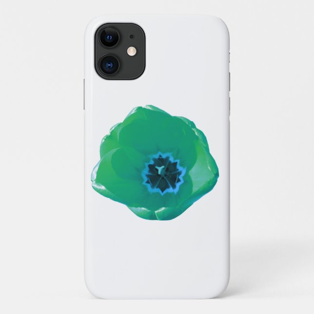 Green and Blue Tulip iPhone 3 Case (Back)