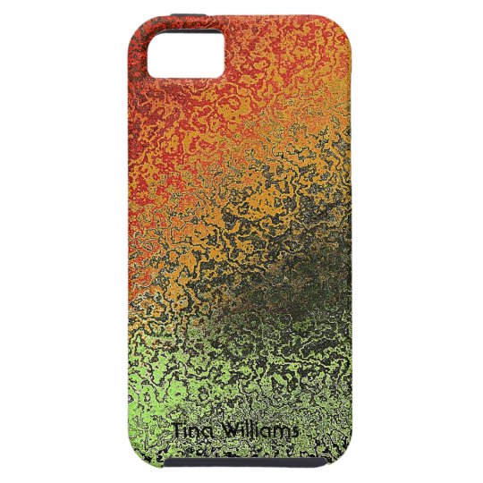 Green and Bronze Faux Hammered Metal iPhone 5 Case
