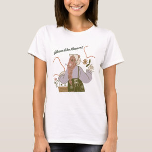 Green And Brown Aesthetic Girl T-Shirt