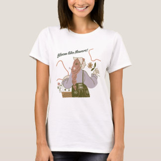 Green And Brown Aesthetic Girl T-Shirt