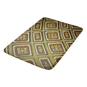 Green and Brown Architectural Bath Mat