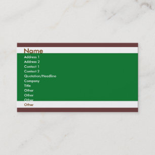 Green and Brown Business Card
