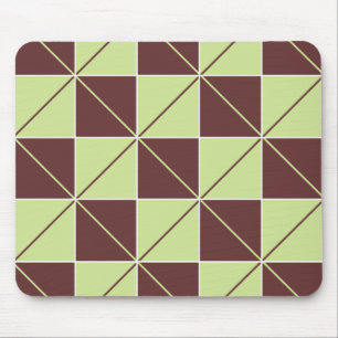 Green and Brown Chequerboard Argyle Mouse Mat