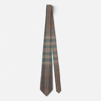 Green and Brown Colourful Plaid Neck Tie for Men
