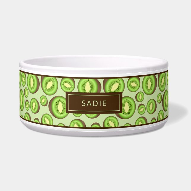 Green And Brown Kiwifruit Pattern With Custom Name (Front)