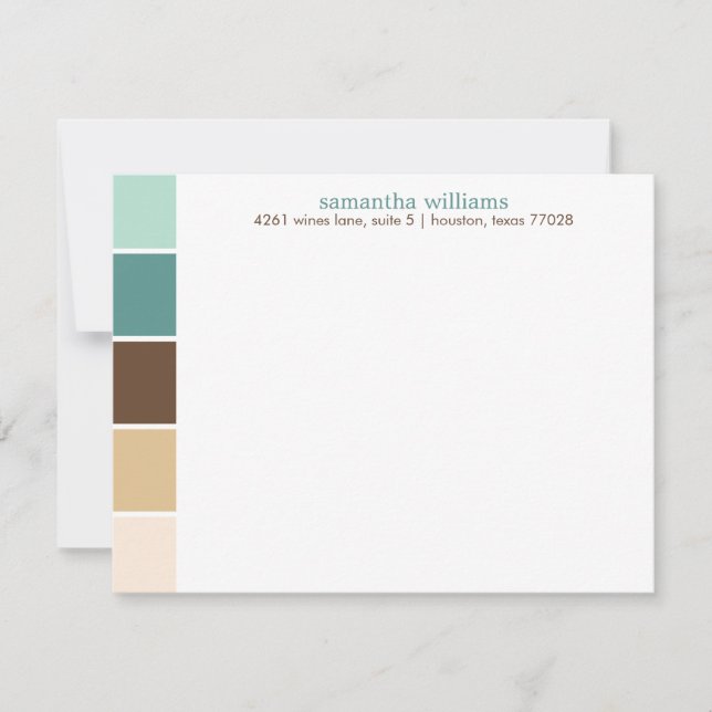 Green and Brown Modern Decorative Colour Blocks (Front)