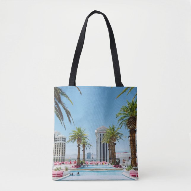Green and brown palm trees tote bag (Front)