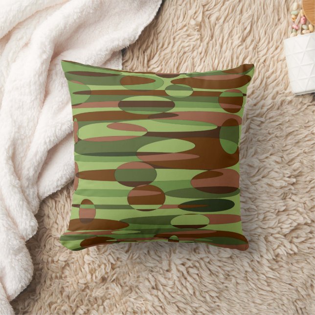 Green and Brown Spheres  Cushion (Blanket)