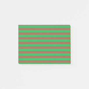 Green and Brown Stripes Post-it Notes