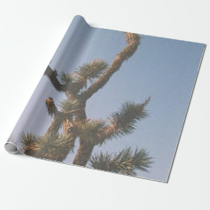 GREEN AND BROWN TREE UNDER BLUE SKY WRAPPING PAPER