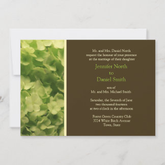 Green And Brown Wedding Invitation