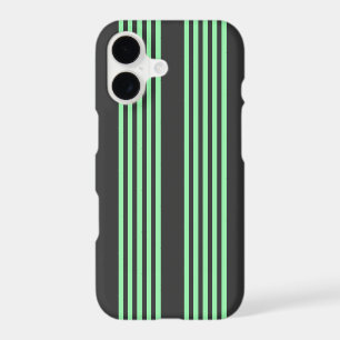 Green and charcoal five stripes pattern