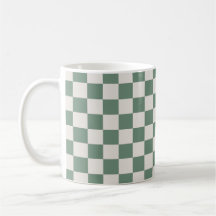 Green And Cream Chequered Classic Chequered Patter