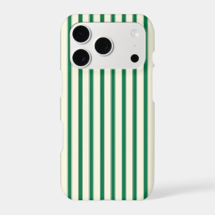 Green and Cream Striped Phone Case